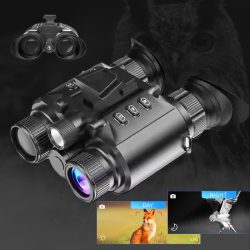 WILDGUARDER® 4K UHD 8x Digital Zoom 600M Long Range Hands Free Infrared Night Vision Goggles Tactical Lights NVG for Night Hunting