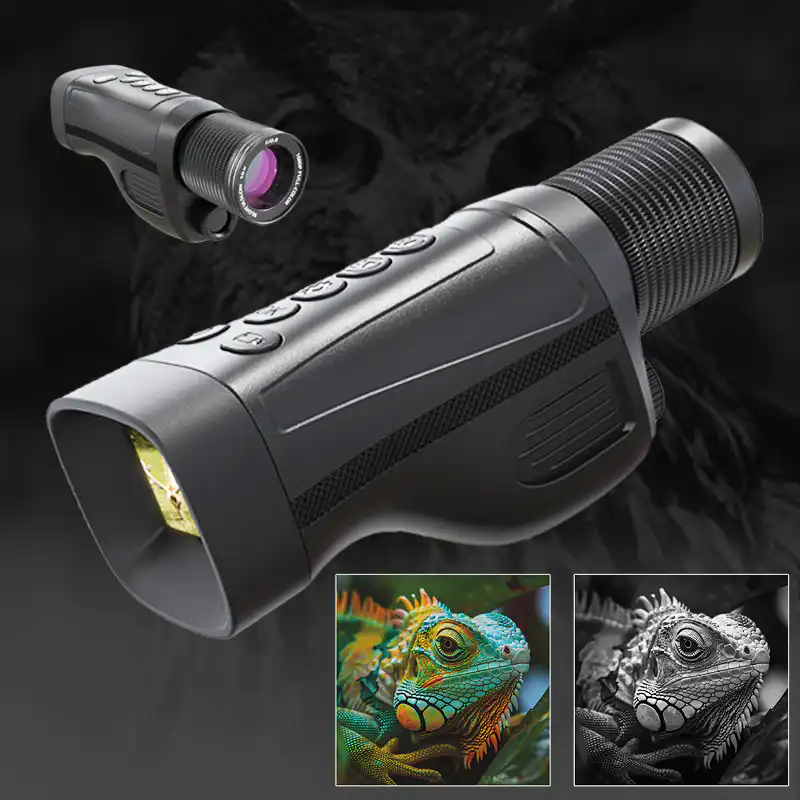 Camleon100 True Full Color Night Vision Monocular 800M Range 6000mAh 10X Digital Zoom 1080P HD Portable NV Monocular for Hunting WILDGUARDER Camleon100 True Full Color Night Vision Monocular 800M Range 6000mAh 10X Digital Zoom 1080P HD Portable