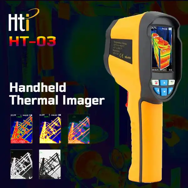 HTI HT-03 Thermal Imager Infrared Handheld Thermal Imaging Camera 120x90px 400°C Range Temperature Measurement Tester