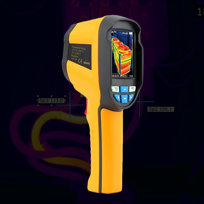 Caméra Thermique Infrarouge Portable - Plage -40℃ à 300℃ - Affichage Numérique, Détection De Chaleur