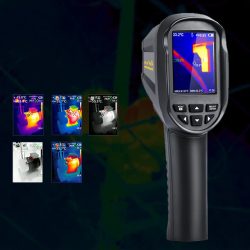 HTI HT-06 Thermal Imager Handheld Thermal Camera 256*192px Resolution 25Hz 550°C Range Industrial Household Lightweight Infrared Camera for Temprature Test, PVAC, Auto Repair