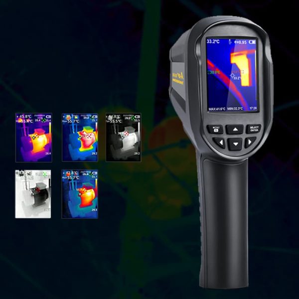 HTI HT-06 Thermal Imager Handheld Thermal Camera 256*192px Resolution 25Hz 550°C Range Industrial Household Lightweight Infrared Camera for Temprature Test, PVAC, Auto Repair