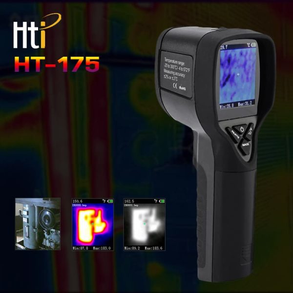 HTI HT-175 Thermal Imager Infrared Thermal Imaging Camera 300 °C Range Budget 32*32px Thermal Cam Temperature Tester for Household, Industry Inspection