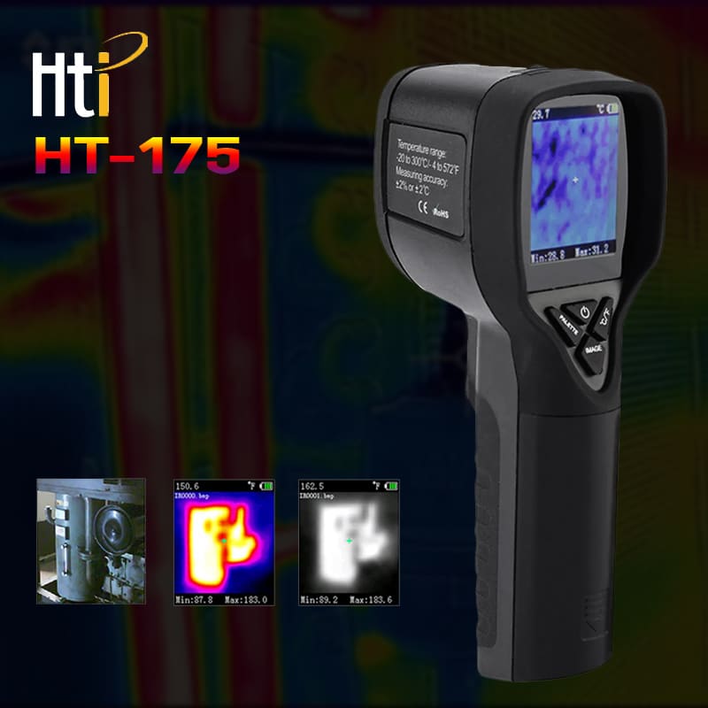 HTI-HT-175-Thermal-Imager HTI HT-175 Thermal Imager Infrared Thermal Imaging Camera 300 °C Range Budget 32*32px Thermal Cam Temperature Tester for Household, Industry Inspection - Image 1