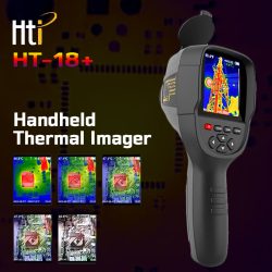 HTI HT-18+ Thermal Imager Infrared Thermal Imaging Camera 256×192px Handheld 550°C Range 3.2inch Display Thermal Camera for Construction Repair PCB Detection