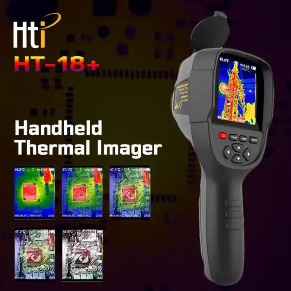 HTI HT-18+ Thermal Imager Infrared Thermal Imaging Camera 256×192px Handheld 550°C Range 3.2inch Display Thermal