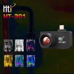 HTI HT-301 Thermal Imager Mini Pocket Size Infrared Thermo Camera for Android Smartphone 384x288px 400°C Range Infrared Camera for Industrial Household Inspection