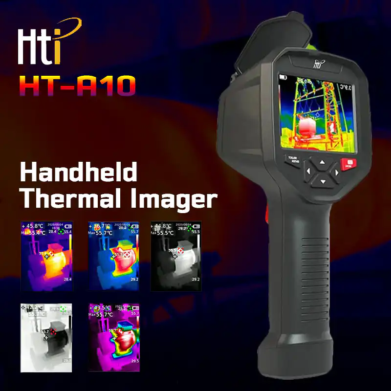 HTI HT-A10 Thermal Imager Handheld Infrared Thermal Imaging Camera 252x192px Enhandced Wifi 3.5 Color LCD 450℃ Range Tempreture Tester HTI HT-A10 Thermal Imager Handheld Infrared Thermal Imaging Camera 252x192px Enhandced Wifi 3.5" Color LCD 450℃ Range