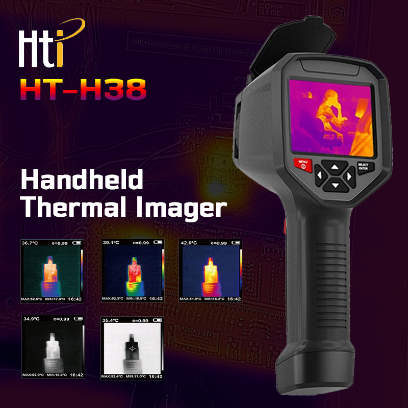 HTI HT-H38 Thermal Imager High End Handheld Thermal Imaging Camera 384 x 288px 25Hz Rate 29.2°× 21.7° FOV Infrared Camera for Industrial Pipe Heat Inspection Support Wifi HTI HT-H38 Thermal Imager High End Handheld Thermal Imaging Camera 384 x 288px 25Hz Rate 29.2°× 21.7° FOV Infrared Camera for Industrial Pipe Heat Inspection Support Wifi - Image 1