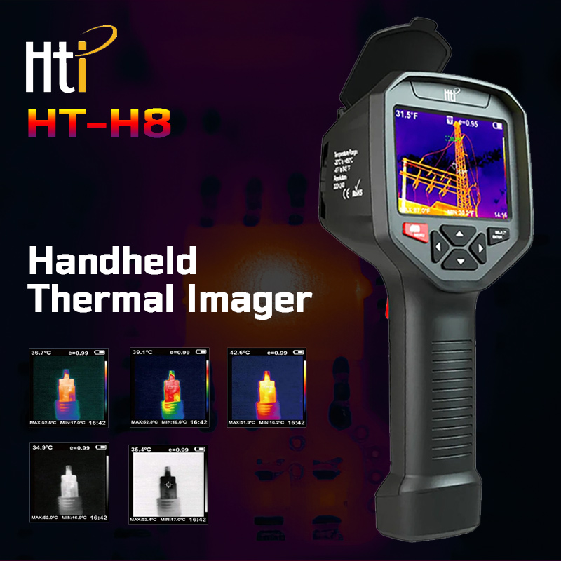 HTI HT-H8 Thermal Imager Infrared Portable Thermal Imaging Camera 384288px 550°C Range 9Hz Thermal Cam for Industrial Inspection Pipe Heat Floor Leak HTI HT-H8 Thermal Imager Infrared Portable Thermal Imaging Camera 384*288px 550°C Range 9Hz Thermal Cam for Industrial Inspection Pipe Heat Floor Leak - Image 1