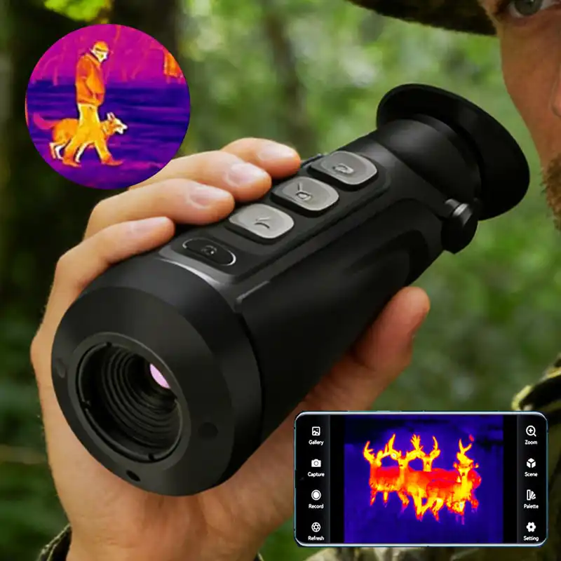 Handheld-Thermal-Imaging-Monocular Handheld Thermal Imaging Monocular with 1440*1080 OLED Display 256*192 Pixel 50Hz 4 Colors Mode WiFi IP66 Thermal