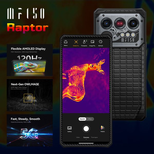 IIIF150 Raptor 5G Rugged Smartphone Thermal Imaging 6.8'' 120Hz 10000mAh 16GB+256GB 108MP UltraThin Waterproof Rugged Cellular