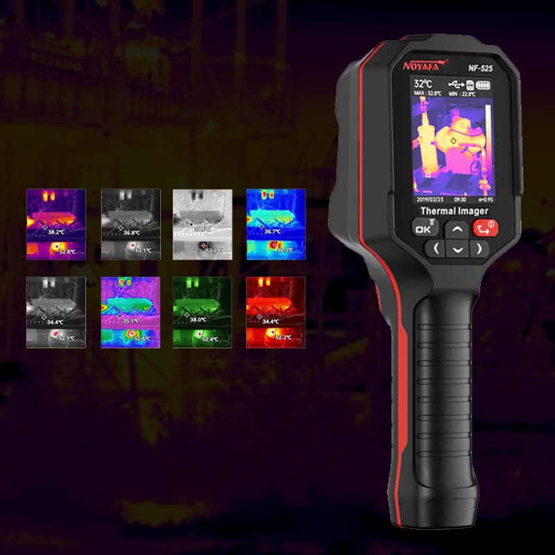 NOYAFA-NF-525-Thermal-Imager- NOYAFA NF-525 Thermal Imager 120x90px 2.8" LCD Thermal Imaging Camera 25Hz 400°C Range Infrared Cam for Pipe Leak Electrical Inspection - Image 1