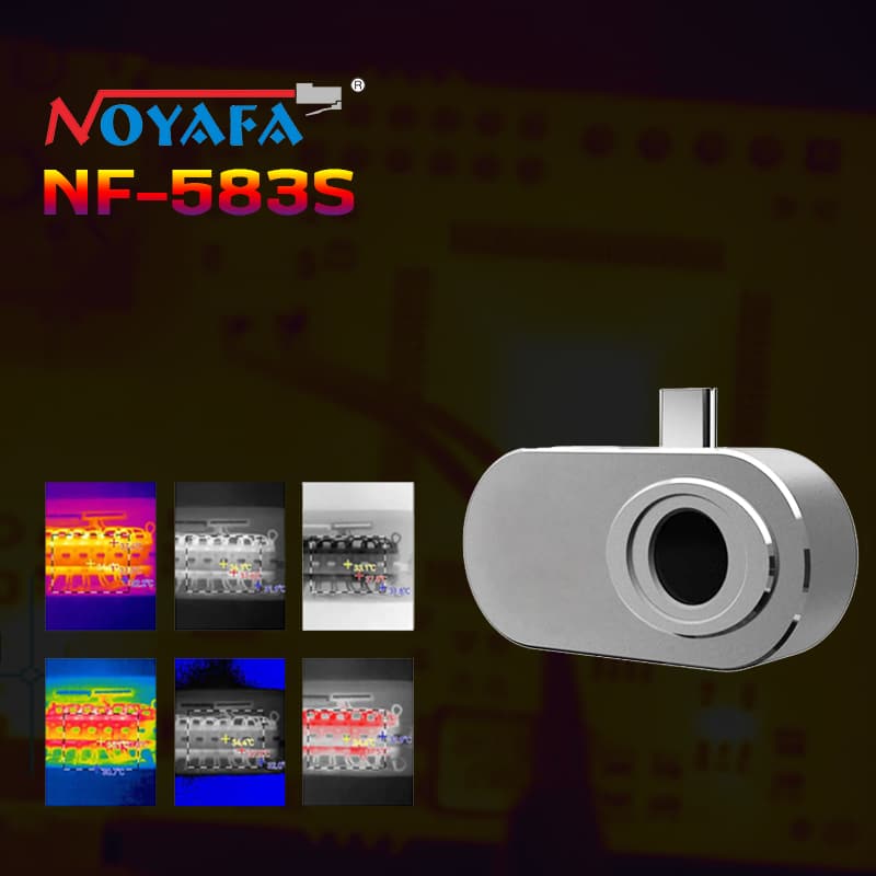 NOYAFA-NF-583S-Thermal-Imager NOYAFA NF-583S Thermal Imager for Android Phones 25Hz 600℃ Range 6 Color Palettes Thermal Imaging Camera for PCB Floor Heat Air Leak Detection - Image 1