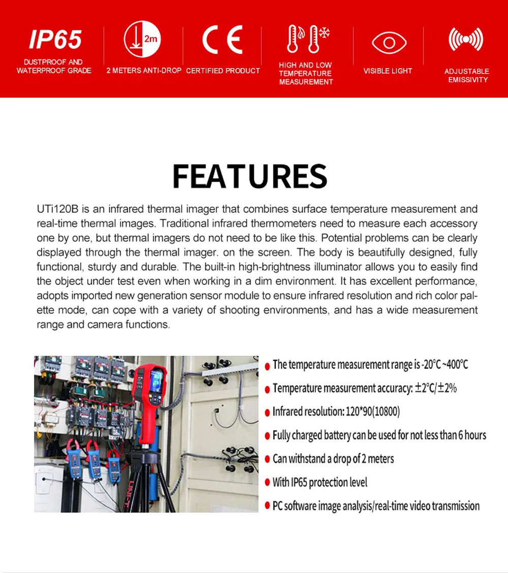 UNI-T UTi120B Thermal Imager specs