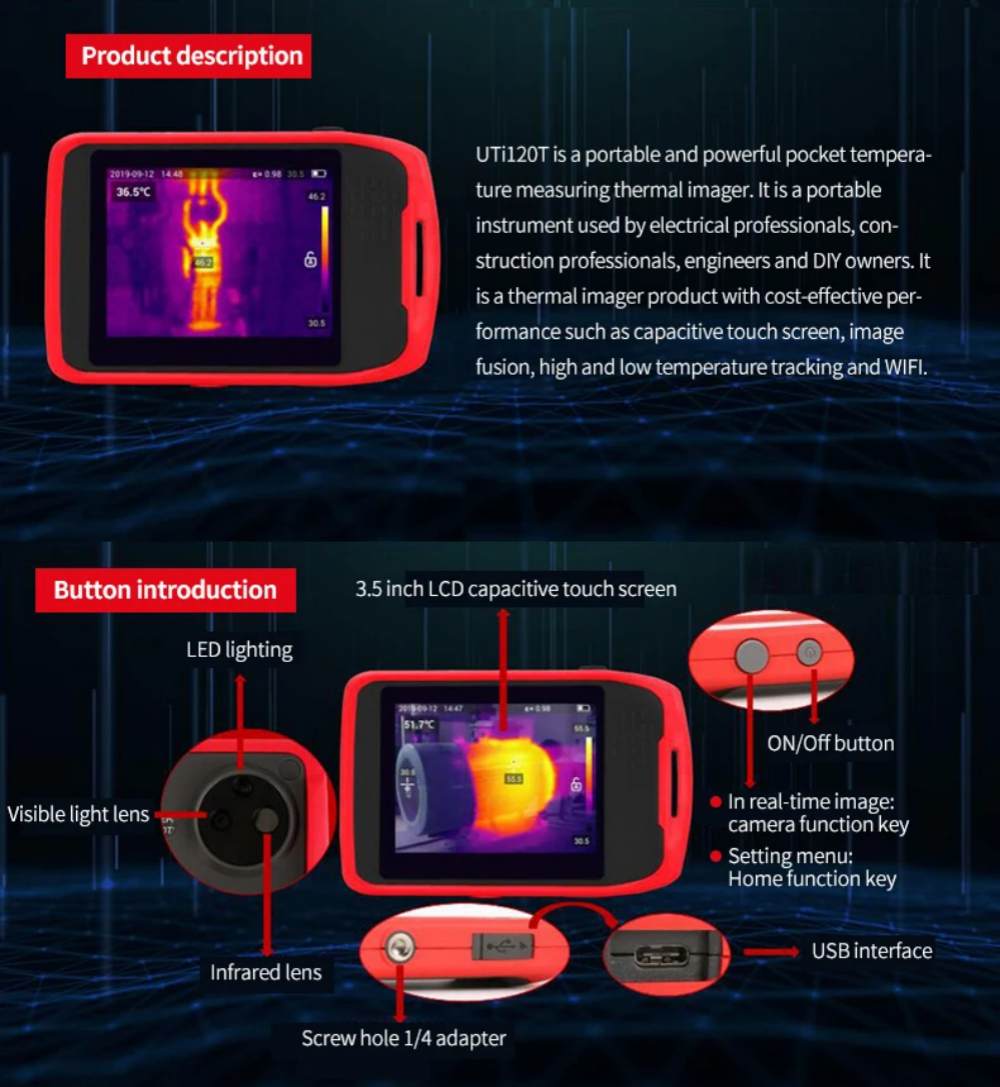 UNI-T UTi120T Thermal Camera specs