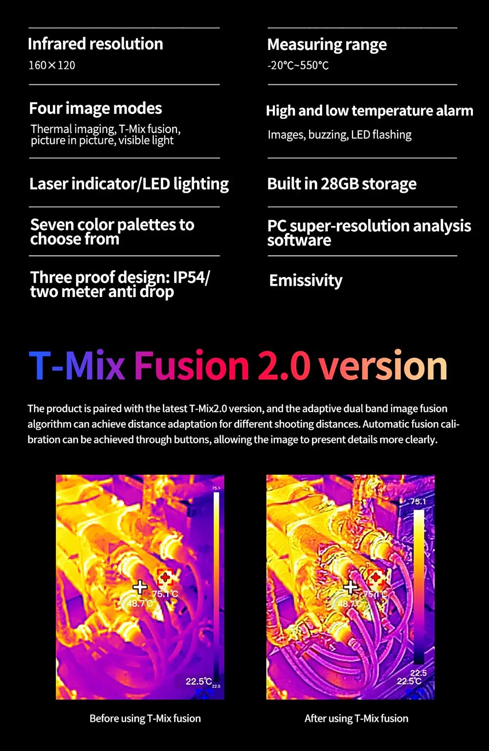 UNI-T UTi160S Thermal Imager specs
