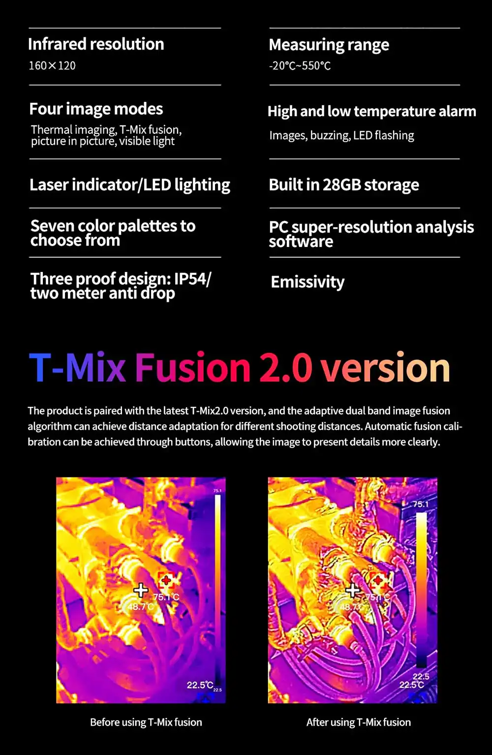 UNI-T UTi160S Thermal Imager specs