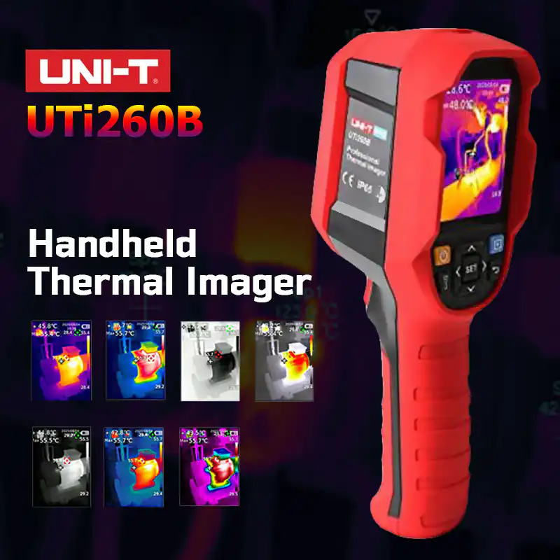 UNI-T UTi260B Thermal Imager Handheld Thermal Imaging Camera Heavy Duty 25Hz IP65 Warterproof 256x192px Infrared Cam for Industrial Inspection UNI-T UTi260B Thermal Imager Handheld Thermal Imaging Camera Heavy Duty 25Hz IP65 Warterproof 256x192px Infrared Cam