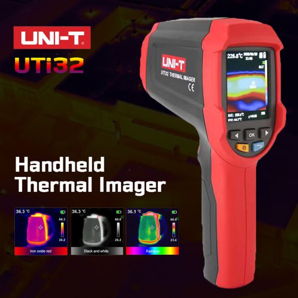 UNI-T UTi32 Thermal Imager High Temp Range -20~1000℃ Handheld Thermal Camera for Motor HVAC Industrial Inspection