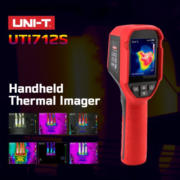 UNI-T UTi712S Thermal Imager Infrared Handheld Thermal Imaging Camera 120×90px 400℃ Range 2.4” TFT Display Thermal Cam for Electrical Mechanical Inspection