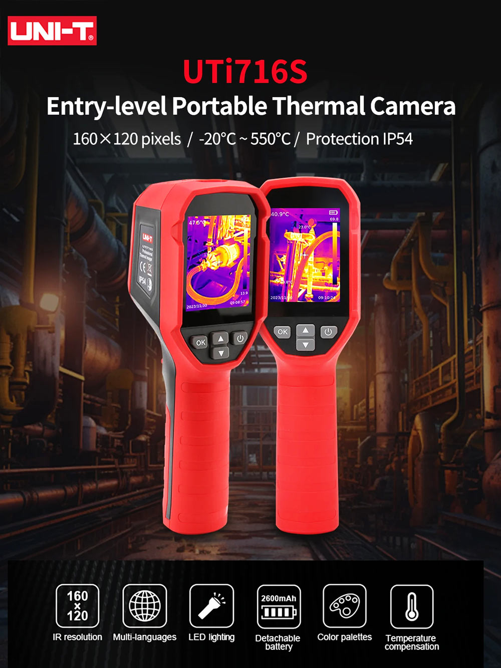 UNI-T UTi716S Thermal Imager specs
