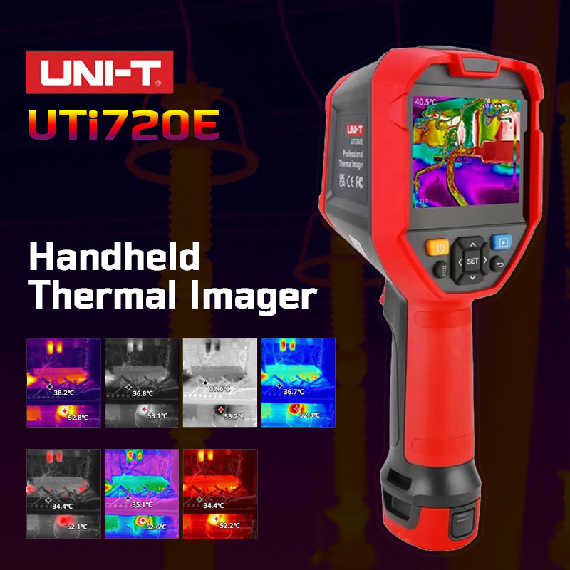 UNI-T UTi720E Thermal Imager Enhanced Industrial Handheld Infrared Thermal Imaging Camera 256x192px 3.5'' Large IPS Display for Electricity Inspection UNI-T UTi720E Thermal Imager Enhanced Industrial Handheld Infrared Thermal Imaging Camera 256x192px 3.5'' Large IPS Display for Electricity Inspection - Image 1