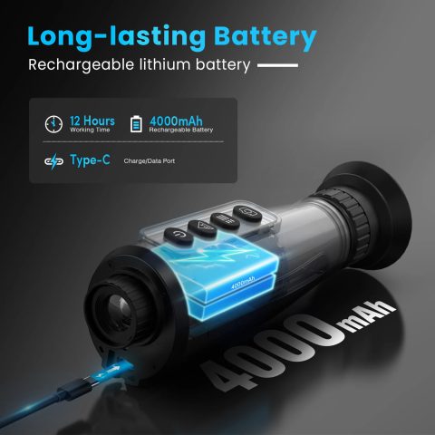 384x288px High Resolution Thermal Imaging Monocular IR Handheld Night Vision Monocular 15mm Lens IP66 Waterproof 4000mAh Battery Thermo Monocle for Hunting, Wildlife Watching (21) 384x288px High Resolution Thermal Imaging Monocular IR Handheld Night Vision Monocular 15mm Lens IP66 Waterproof 4000mAh Battery Thermo Monocle for Hunting, Wildlife Watching (21)