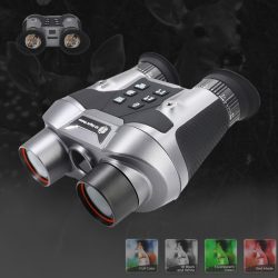 WILDGUARDER® 8K Picture 700M Range 4K Video Hands Free Head Mounted Night Vision Binoculars 3D VR 6X Digital Zoom IR Infrared Night Vision Goggles for Helmet for Hunting