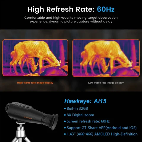 4914ft Long Range Thermal Imaging Monocular High Resolution 384x288px 50Hz 18mm Objective Lens with 32GB Storage 8X Zoom Infrared Thermal Imager Monocular for Wildlife Observation, Hunting ( (28) 4914ft Long Range Thermal Imaging Monocular High Resolution 384x288px 50Hz 18mm Objective Lens with 32GB Storage 8X Zoom Infrared Thermal Imager Monocular for Wildlife Observation, Hunting ( (28)