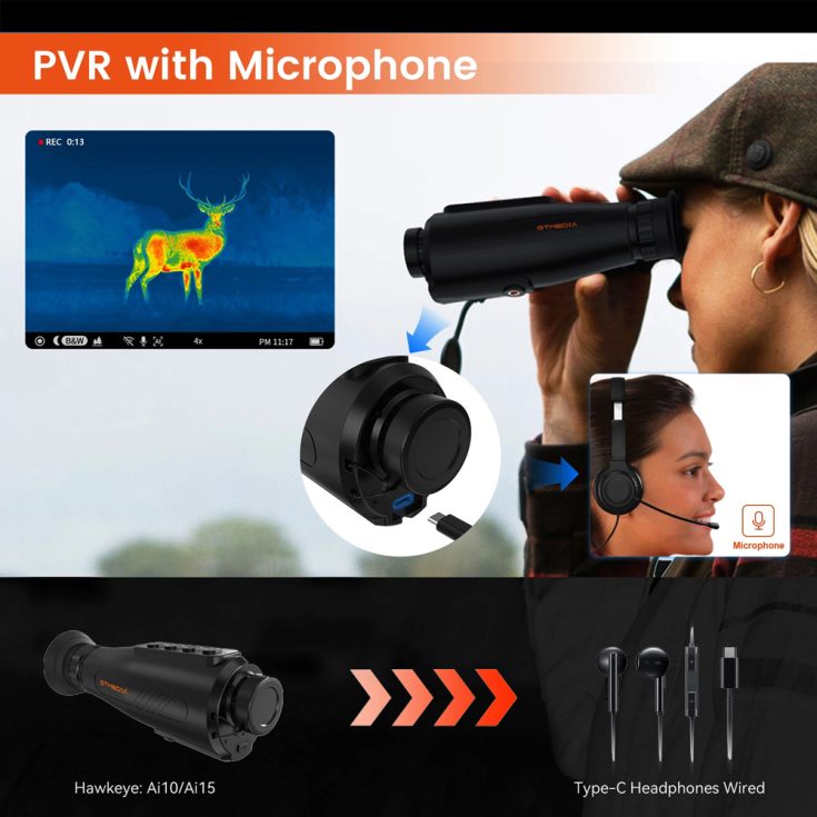 4914ft Long Range Thermal Imaging Monocular High Resolution 384x288px 50Hz 18mm Objective Lens with 32GB Storage 8X Zoom Infrared Thermal Imager Monocular for Wildlife Observation, Hunting ( (28) 4914ft Long Range Thermal Imaging Monocular High Resolution 384x288px 50Hz 18mm Objective Lens with 32GB Storage 8X Zoom Infrared Thermal Imager Monocular for Wildlife Observation, Hunting ( (28)
