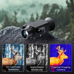 WILDGUARDER® 4K Thermal Imaging Monocular 500M Range 60 HZ 296x192px Resolution 9 Color Palettes 7x Zoom 850nm Infrared Thermal Monocular for Night Hunting - Image 2