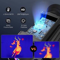 WILDGUARDER® 4K Thermal Imaging Monocular 500M Range 60 HZ 296x192px Resolution 9 Color Palettes 7x Zoom 850nm Infrared Thermal Monocular for Night Hunting - Image 4