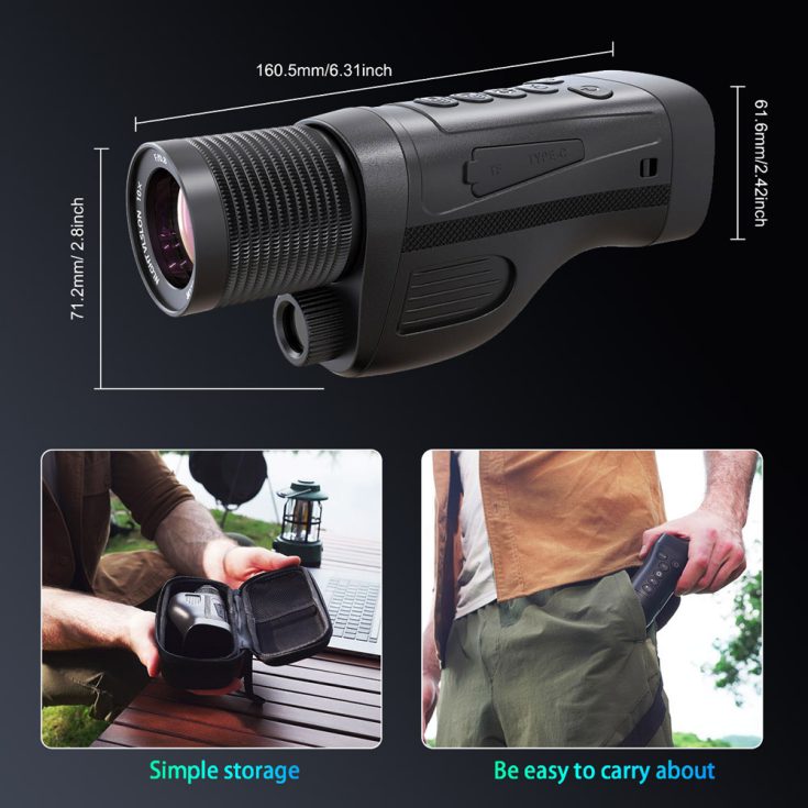 Camleon100 True Full Color Night Vision Monocular 800M Range 6000mAh 10X Digital Zoom 1080P HD Portable NV Monocular for Hunting (14)