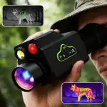 Full Color 256*192px 60Hz 11Color Palettes 2-IN-1 Thermal Imaging Monocular with 320*320px 850nm Night Vision for