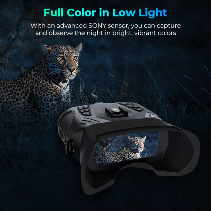 Full Color 300M Range NVG Night Vision Goggles 8X Digital Zoom Hands Free Nite Vision Binoculars Hunting Binos Support Wifi and GPS for Wildlife Watching (10)