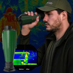 High Resolution 384x288px Thermal Imaging Monocular IR Handheld Night Vision Monocular 15mm Lens IP66 Waterproof 4000mAh Battery  Thermo Monocle for Hunting, Wildlife Watching