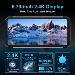 8849 Tank 2 Pro Global Rugged Phone with 6.79" 2.4K 120Hz Display Up to 24(12+12)+512GB 23800mAh Battery 120W Fast Charger 100 Lumens DLP Projector - Image 6