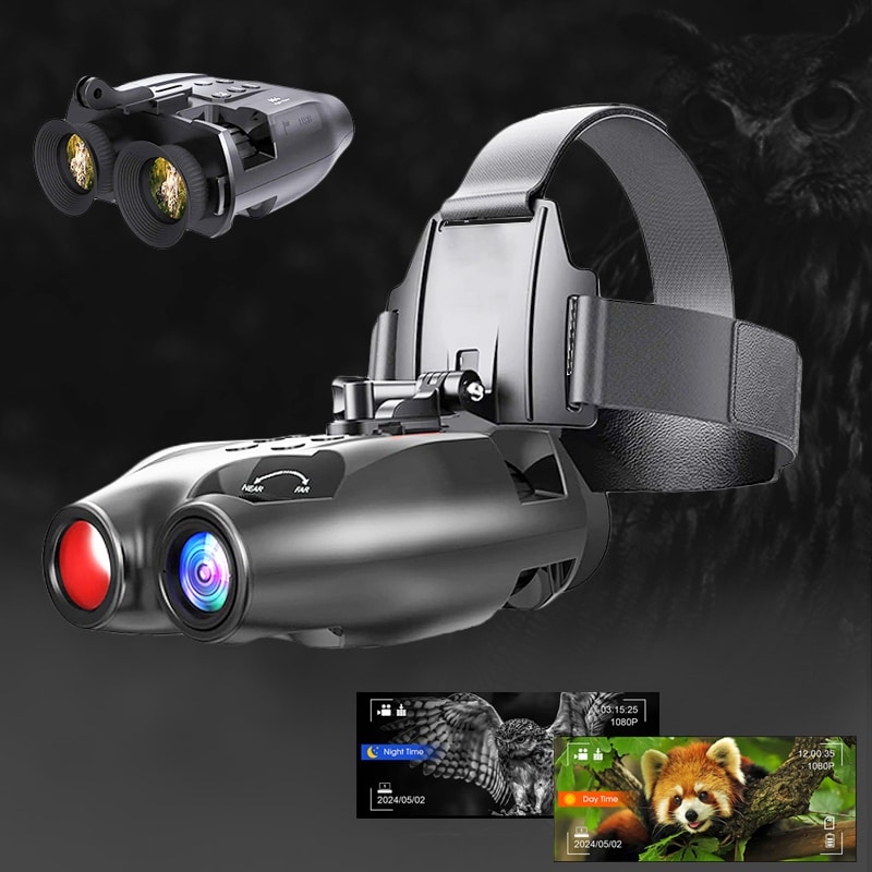 1080P FHD Night Vision Goggles (1) 1080P FHD Night Vision Goggles 1.54" TFT Screen 850nm 7 Levels IR 300M 5X Digital Zoom Vision Night Binoculars - Image 1