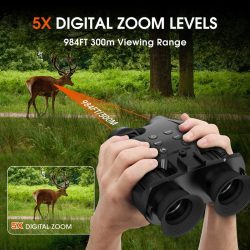1080P FHD Night Vision Goggles 1.54" TFT Screen 850nm 7 Levels IR 300M 5X Digital Zoom Vision Night Binoculars - Image 3