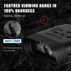 1080P Full HD Night Vision Binoculars 4X Optical Zoom 5X Digital Zoom 300M 850nm 7-Level Adjustable IR Brightness NVG Binoculars - Image 5