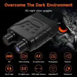 1080P Full HD Night Vision Binoculars 4X Optical Zoom 5X Digital Zoom 300M 850nm 7-Level Adjustable IR Brightness NVG Binoculars - Image 4