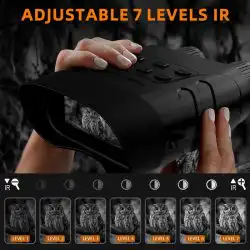 1080P Full HD Night Vision Binoculars 4X Optical Zoom 5X Digital Zoom 300M 850nm 7-Level Adjustable IR Brightness NVG Binoculars - Image 3