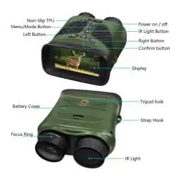 2.5K UHD Night Vision Binoculars 3" LCD Screen 40MP 300M 850nm 8X Digital Zoom Vision Night Vision Binoculars - Image 6