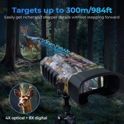 WILDGUARDER® 2.5K Full Color Vision Night Binoculars 3" Screen 850nm Infrared 300M 8X Digital Zoom Night Vision Binos with Tactical LED - Image 6