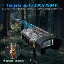 WILDGUARDER® 2.5K Full Color Vision Night Binoculars 3" Screen 850nm Infrared 300M 8X Digital Zoom Night Vision Binos with Tactical LED - Image 6