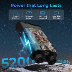 WILDGUARDER® 2.5K Full Color Vision Night Binoculars 3" Screen 850nm Infrared 300M 8X Digital Zoom Night Vision Binos with Tactical LED - Image 7