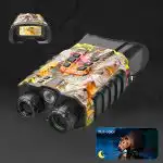 WILDGUARDER 2.5K Full Color Vision Night Binoculars 3" Screen 850nm Infrared 300M 8X Digital Zoom Night Vision Binos