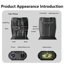4K Night Vision Binoculars 850nm 20X Digital Zoom 3-inch HD Screen Binoculars with Night Vision - Image 4