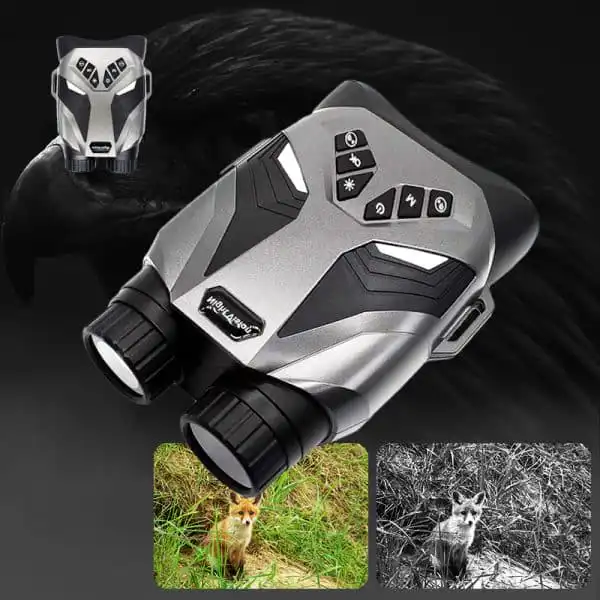 4K Night Vision Binoculars 48MP 7-inch View 4X Optical Zoom 8X Digital Zoom 4000mAh 300M 7-Level IR Binoculars and